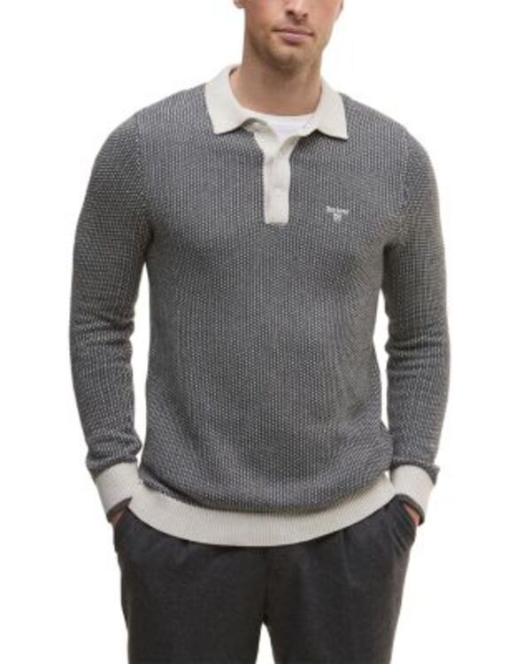 バブアー メンズ トップス ポロシャツ ニット Barbour Decton Knitted Polo Shirt Mist