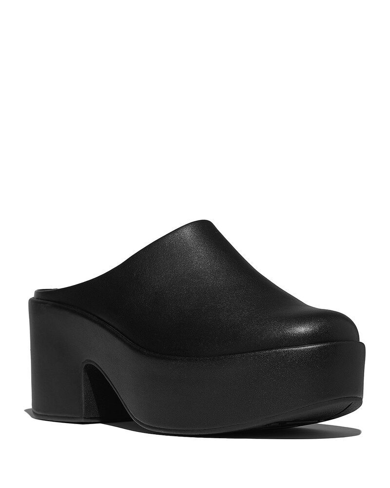 フィットフロップ レディース シューズ パンプス プラットフォーム FitFlop Womens Platform Pumps All Black Leather ブラック