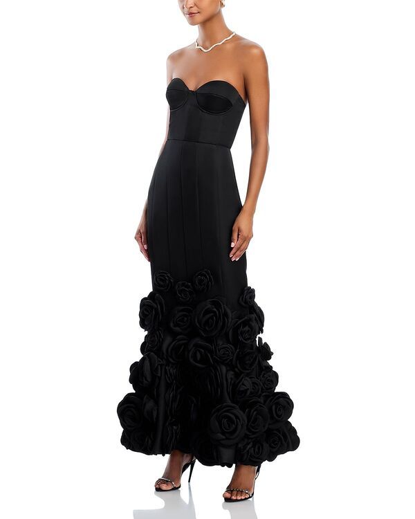 アクア レディース トップス ワンピース AQUA Rosette Gown Exclusive Black ブラック