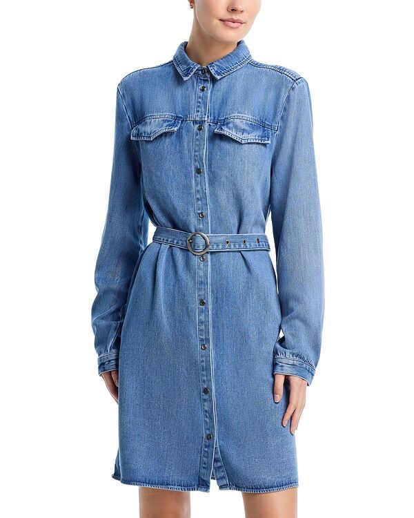 ベラダール レディース トップス シャツ Bella Dahl Belted Shirtdress Medium Vintage Wash