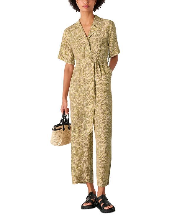 ホイッスルズ レディース トップス ジャンプスーツ プチ Whistles Petites Kelly Tiger Flame Jumpsuit GreenMulti グリーン