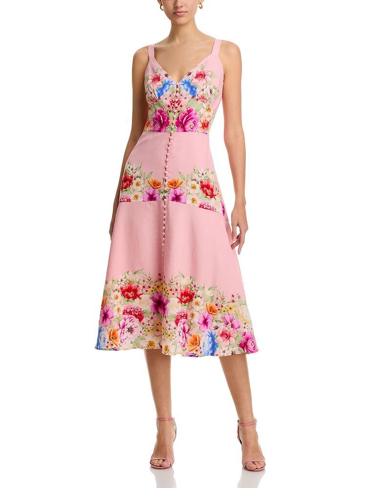 エリータハリ レディース トップス ワンピース Elie Tahari The Lex Dress Diamond Floral Print