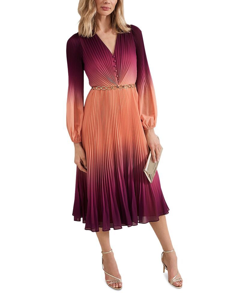 フェイズ・エイト レディース トップス ワンピース Phaseight Mira Ombr Button Dress Multi マルチカラー