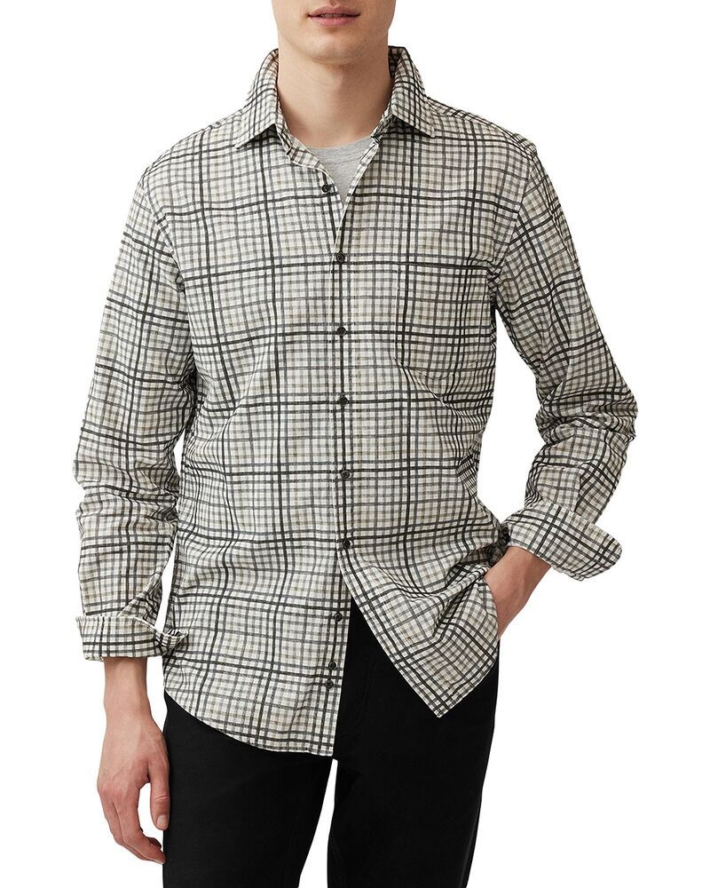 ロッドアンドグン メンズ トップス シャツ Rodd Gunn Brookdale Button Front Shirt Charcoal チャコール