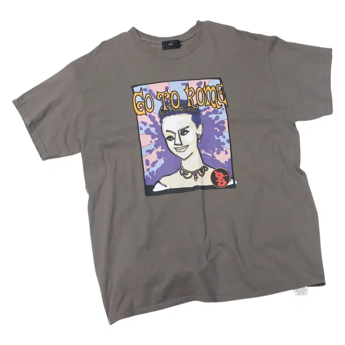 ベンディーズ(Bends) ローマの休日 グラフィック ヴィンテージ チャコール Tシャツ