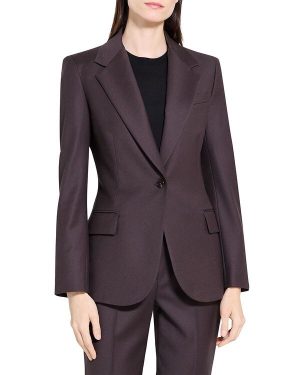 セオリー レディース アウター ジャケット・ブルゾン ブレザー Theory Lynnia Sleek Blazer Cacao