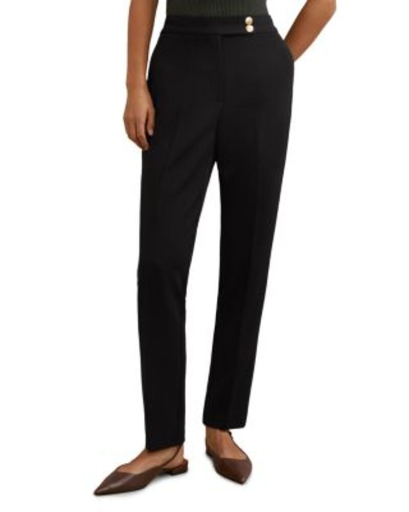 レイス レディース ボトムス カジュアルパンツ REISS Gabriel Tapered Pants Black ブラック