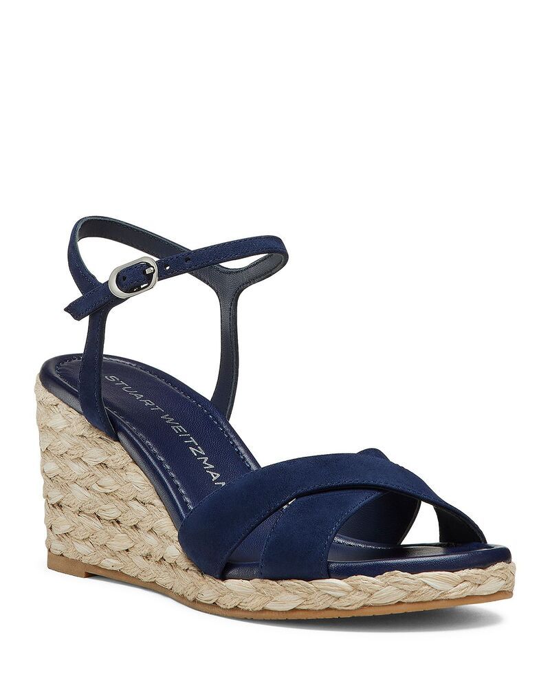 スチュアート ワイツマン レディース シューズ サンダル Stuart Weitzman Womens Dayna Espadrille Wedge Sandals Nice Blue ブルー
