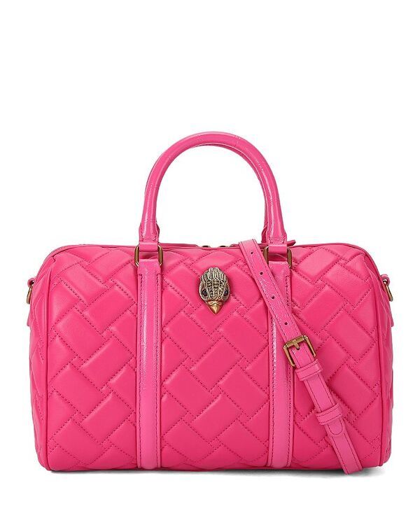 カートジェイガーロンドン レディース バッグ ハンドバッグ キルティング レザー KURT GEIGER LONDON Kensington Boston Drench Quilted Leather Bowling Bag Open Pink ピンク 32,370円