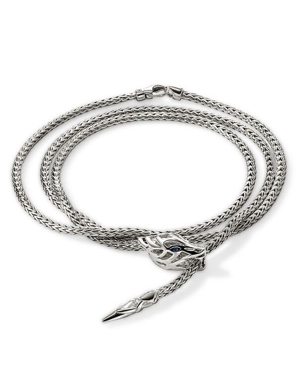ジョン・ハーディー レディース アクセサリー ブレスレット・バングル・アンクレット JOHN HARDY Sterling Silver Blue Sapphire Naga Wrap Bracelet Silver シルバー