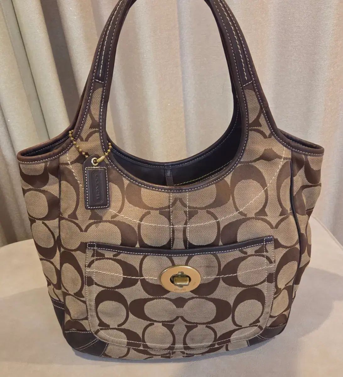 y2k オールド COACH エルゴ トートバッグ cignature ターンロック トートバッグ
