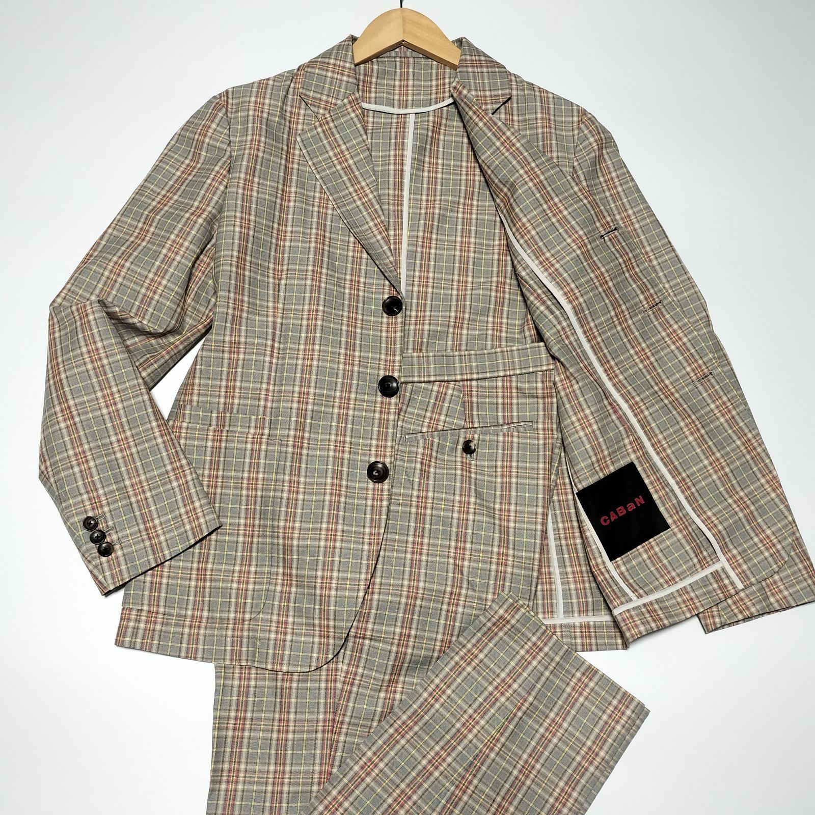 希少【極美品】CABaN キャバン チェック柄 スーツ セットアップ