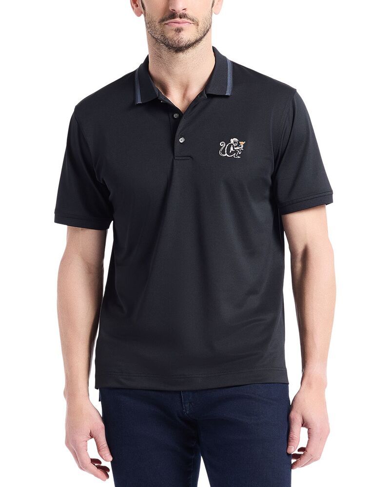 ロバートグラハム メンズ トップス ポロシャツ モンク ニット Robert Grahamonkey Businesshort Sleeve Knit Polo Shirt Black ブラック