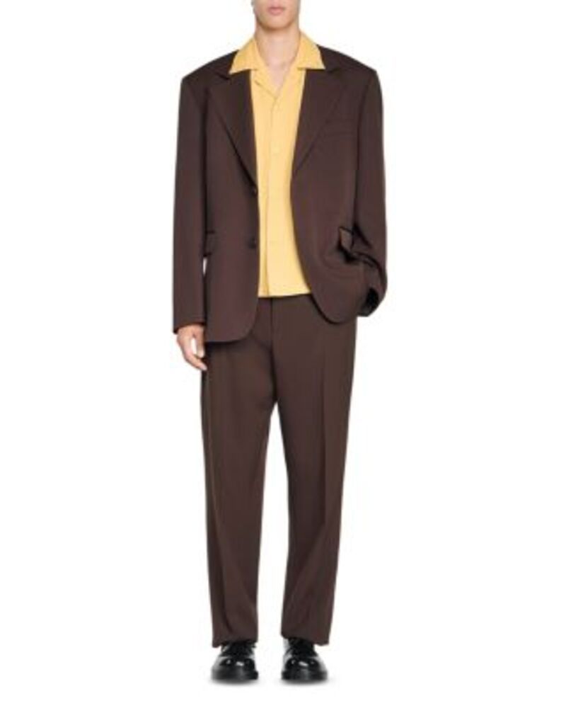 サンドロ メンズ アウター ジャケット・ブルゾン オーバーサイズフィット パンツ ウール Sandroversized Fit Suit Jacket Wool Suit Pants OneSize