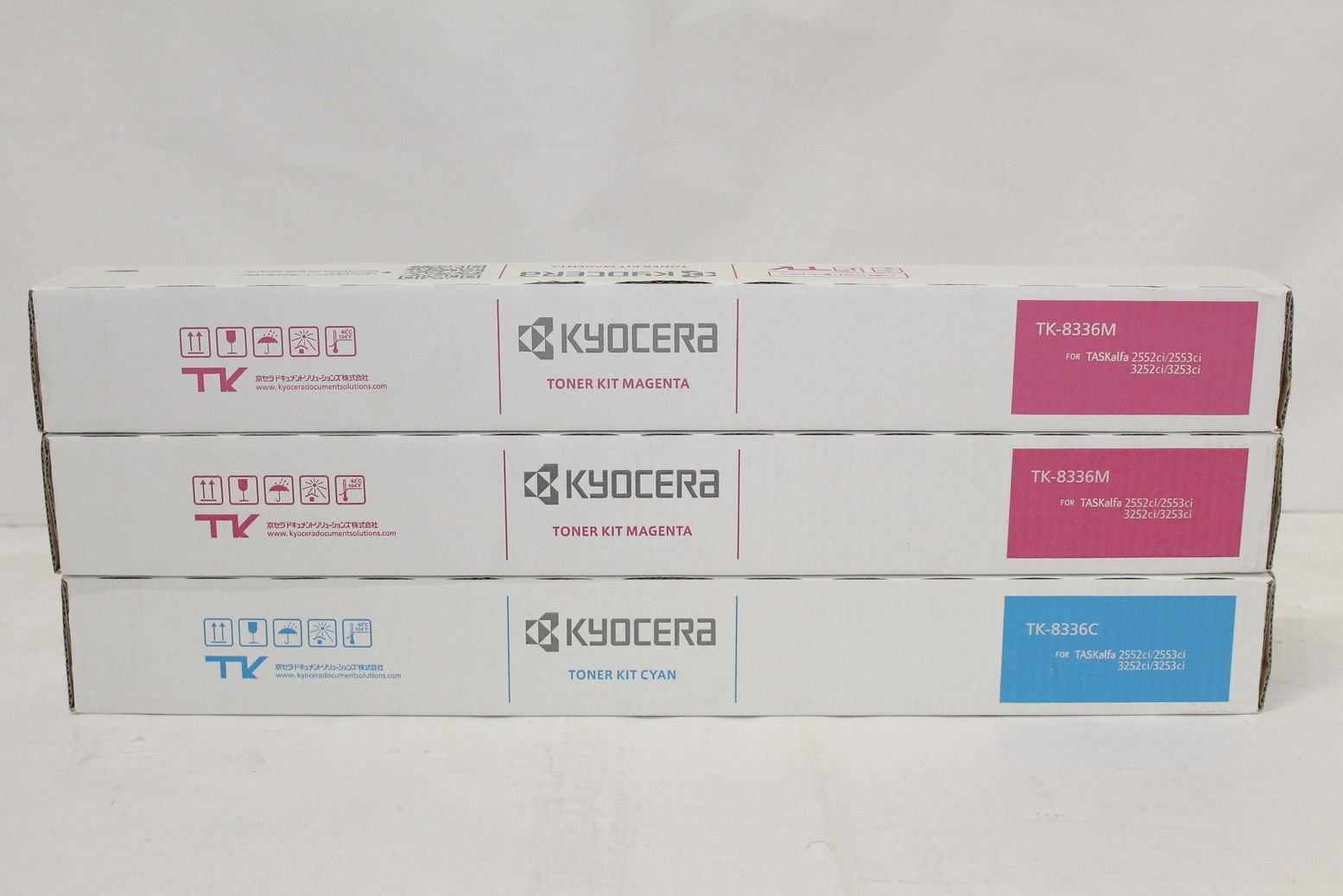 未使用 京セラ 純正 トナー TK-8336 2色3本（シアン・マゼンタ） KYOCERA ITQTQSG1QYHY-D-Y03-byebye