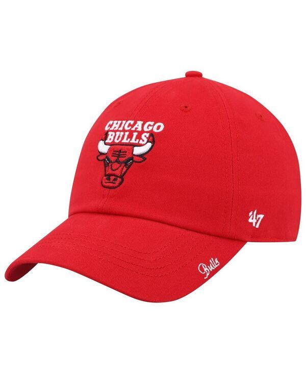 47 ブランド レディース アクセサリー 帽子 ロゴ 47 Brand Womens Red Chicago Bulls Miata Clean Up Logo Adjustable Hat Red レッド
