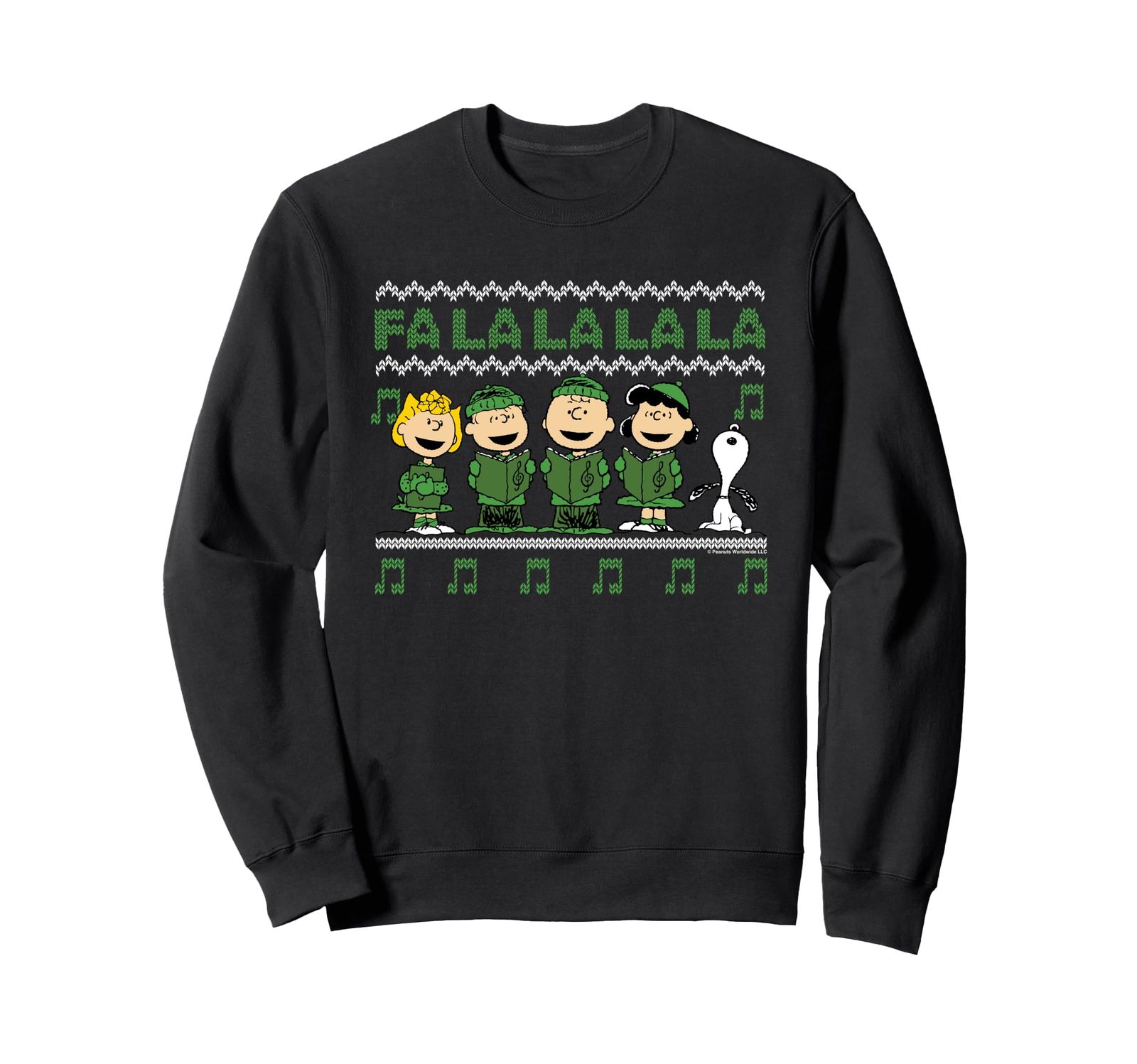 特価商品 クリスマスキャロル・ファララララを歌うピーナッツのキャラクター トレーナー