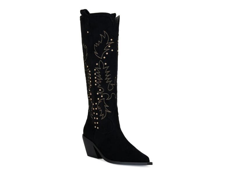 アザレア ワン レディース シューズ ブーツ・レインブーツ Azalea Wang Beckett Cowboy Boot Black ブラック