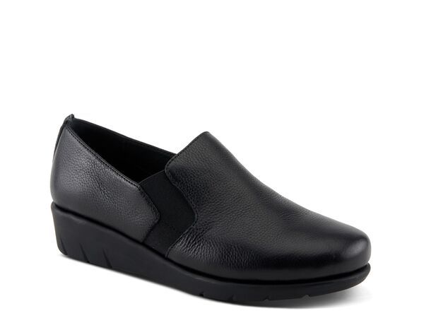 スプリングステップ レディース シューズ スリッポン・ローファー Spring Step Arete Wedge SlipOn Black ブラック