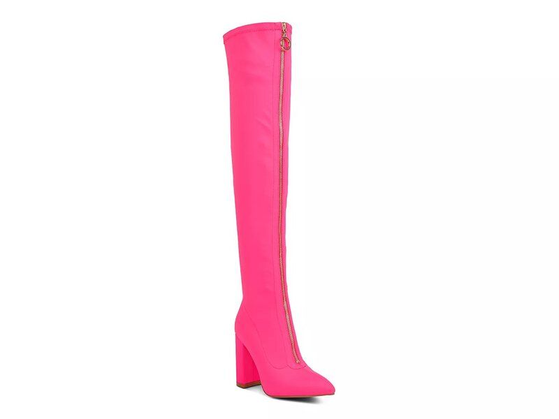 ロンドンラグ レディース シューズ ブーツ・レインブーツ London Rag Ronettes OvertheKnee Boot Fuchsia フューシャ