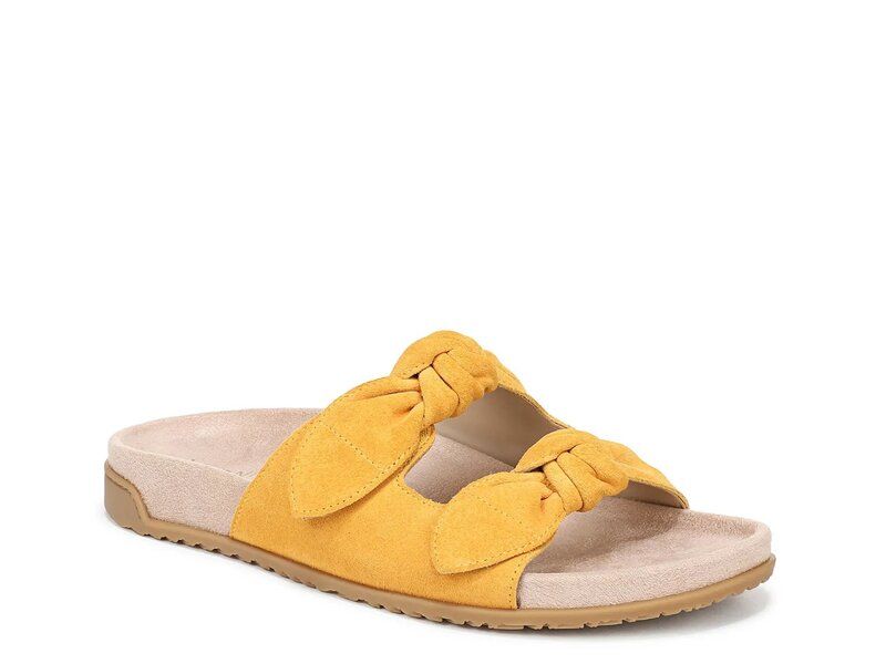 バイオニック レディース シューズ サンダル Vionic Elara Sandal Yellow Suede イエロー