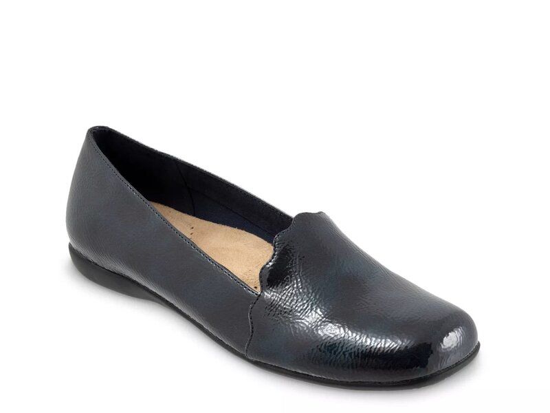 トロッターズ レディース シューズ パンプス ローファー Trottersage Loafer Navy Patent ネイビー