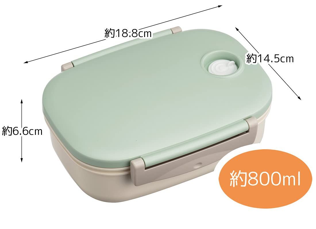 スケーター 真空容器 保存容器 L 弁当箱 シール容器 グリーン 日本製 800ml MPP5N-A [グリーン] [800ml]｜詳細画像