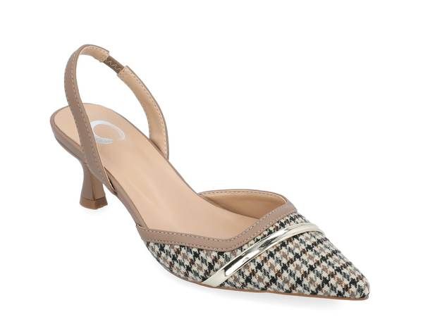 ジュルネ コレクション レディース シューズ パンプス Journee Collection Nellia Pump Taupe Plaid トープ