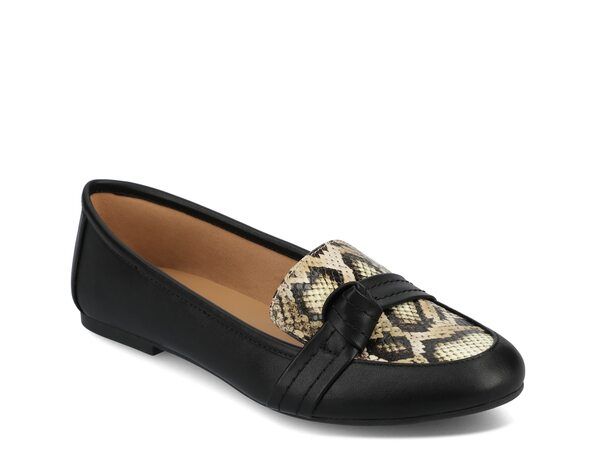 ジュルネ コレクション レディース シューズ スリッポン・ローファー Journee Collection Marci Loafer BlackMulticolor Snake Print ブラック
