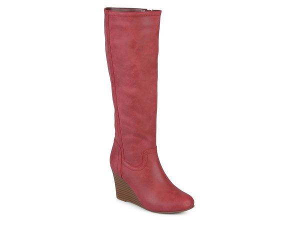 ジュルネ コレクション レディース シューズ ブーツ・レインブーツ Journee Collection Langly Wedge Boot Red レッド