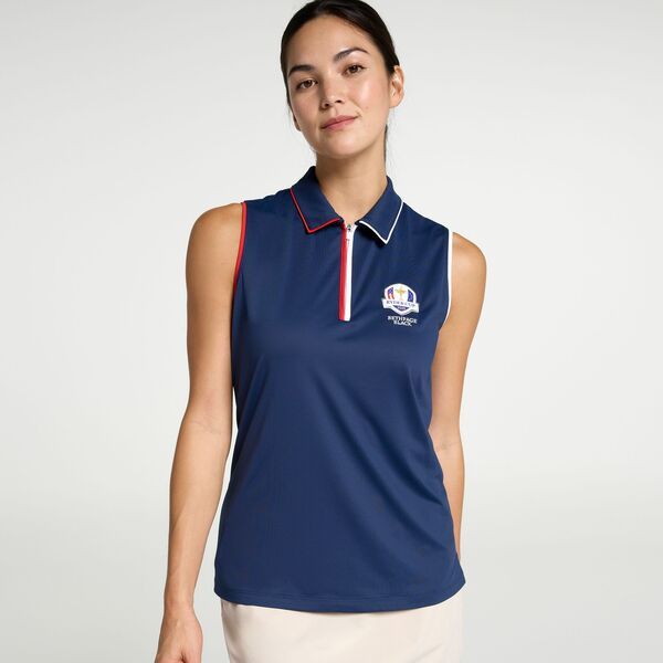 ウォルターヘーゲン レディース トップス ポロシャツ ノースリーブ Walter Hagen Womens Performance 11 Ryder Cup Sleeveless Polo Navy ネイビー