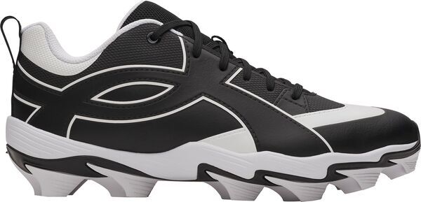アンダーアーマー メンズ シューズ スニーカー Under Armour Mens Leadoff Icon RM Baseball Cleats BlackWhiteBlack ホワイト