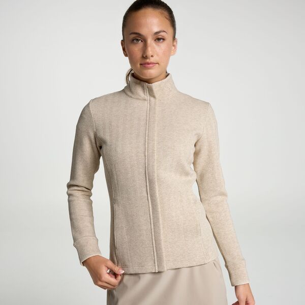 ウォルターヘーゲン レディース アウター ジャケット・ブルゾン Walter Hagen Womens Clubhouse Full Zip Golf Jacket Light Khaki カーキ