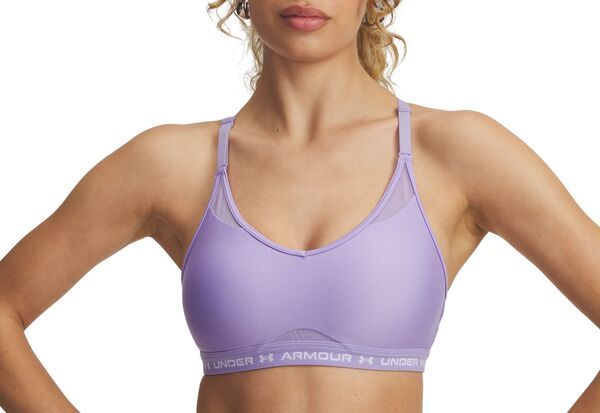 アンダーアーマー レディース アンダーウェア ブラジャー Under Armour Womens Low Crossback Sports Bra TransparentWhite ホワイト