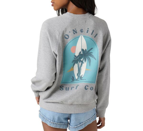 オニール レディース アウター パーカー・スウェット シャツ ONeill Womens Boardwalk Crew Sweatshirt Heather Ash ヘザー