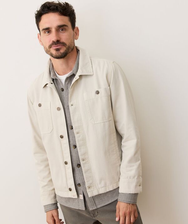 マリーン レイヤー メンズ アウター ジャケット・ブルゾン シャツ Marine Layer Mens Patrick Canvas Overshirt Natural