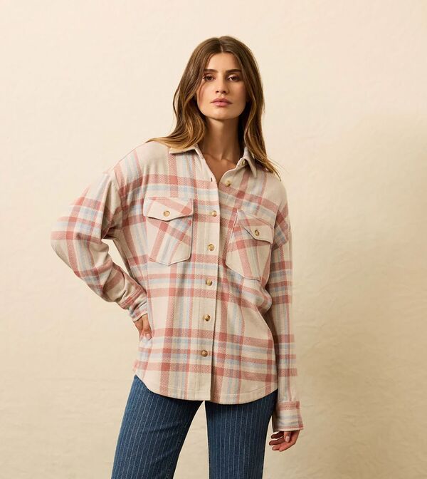 ファレティ レディース アウター ニット・セーター シャツ Faherty Womens Legend Long Sleeve Sweater Overshirt Lakeside Plaid チェック