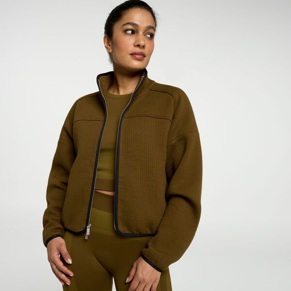 キャリー レディース アウター ジャケット・ブルゾン CALIA Womens Elevate Structured Full Zip Darkhaki Olive オリーブ