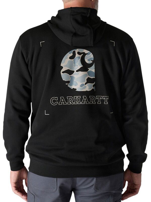 カーハート メンズ アウター パーカー・スウェット シャツ グラフィック Carhartt Mens Camo Graphic Hoodie Sweatshirt Black ブラック