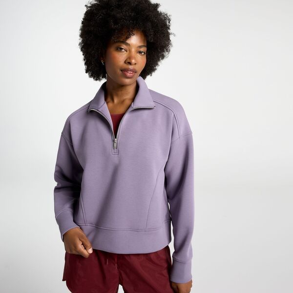 キャリー レディース アウター パーカー・スウェット モックネック スキューバ CALIA Womensoft Scuba Mock Neck 14 Zip Nebulous Purple パープル