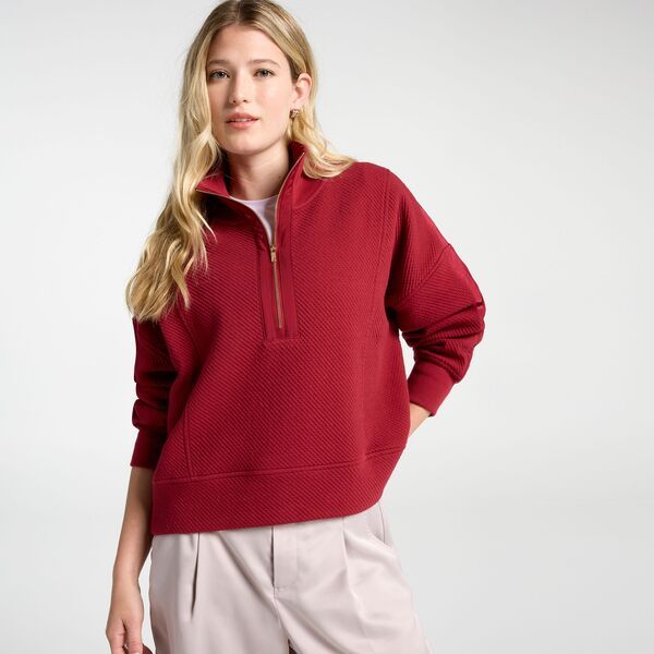 キャリー レディース アウター パーカー・スウェット CALIA Womens Elevate Ripple 14 Zipulloverich Red レッド