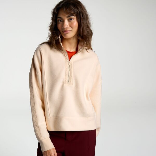 キャリー レディース アウター パーカー・スウェット プラスサイズ CALIA Womens Elevate Plush 14 Zipullover Sun Cream クリーム