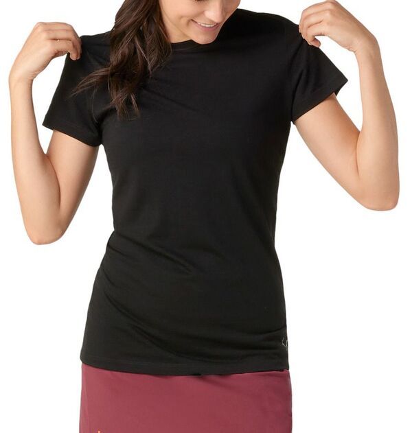 スマートウール レディース トップス Tシャツ Smartwool Womens Merino SS Tee Black ブラック