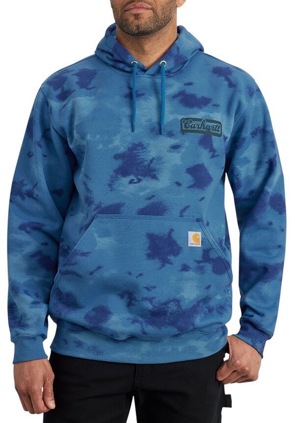 カーハート メンズ アウター パーカー・スウェット Carhartt Mens Watercolor Camo Hoodie Horizon Blue Cloud Camo ブルー