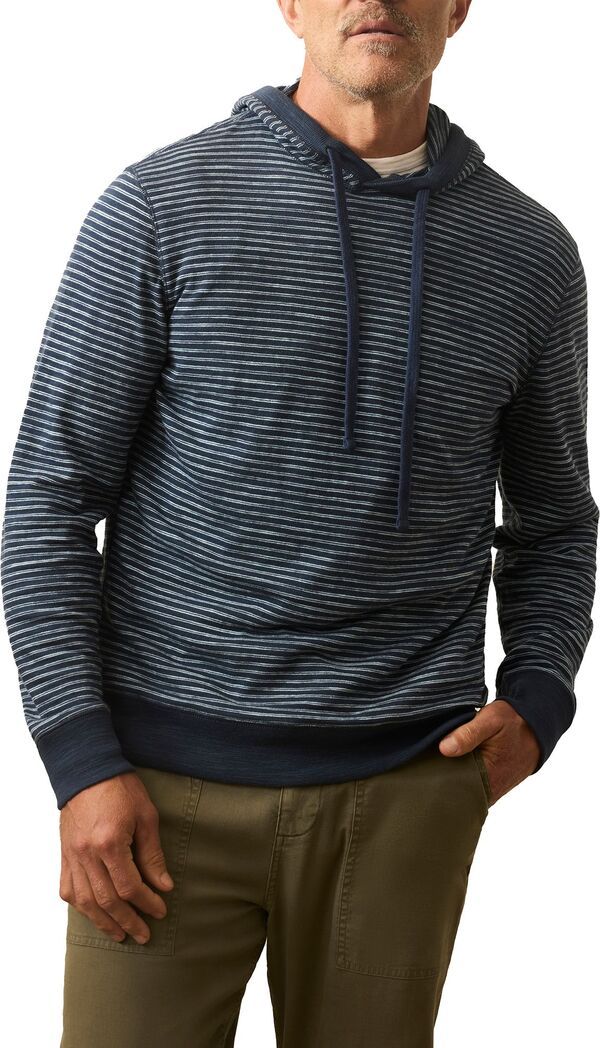 ファレティ メンズ アウター パーカー・スウェット Faherty Mens Heritage Slub Hoodie Navy Stream Stripe ネイビー