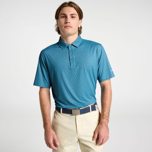 ウォルターヘーゲン メンズ トップス ポロシャツ プリント Walter Hagen Mens Performance 11 Novelty Print Golf Polo Linear Flags Acrylic