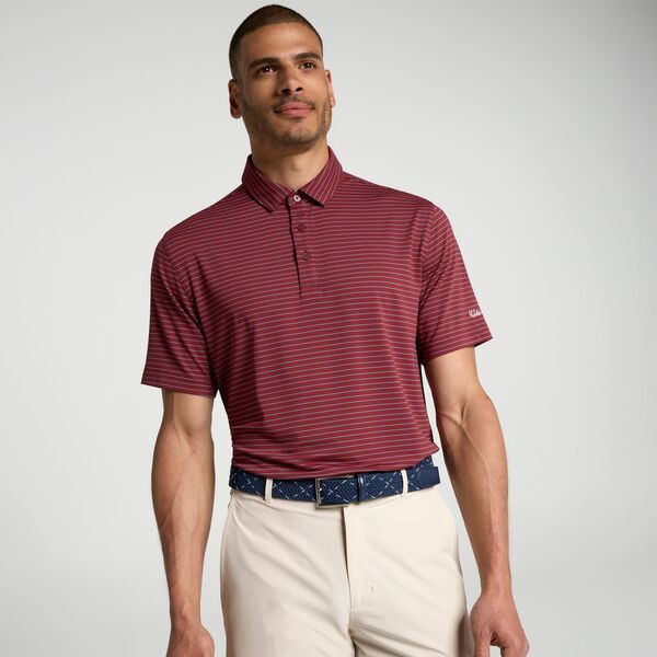 ウォルターヘーゲン メンズ トップス ポロシャツ Walter Hagen Mens Performance 11 Classic Stripe Polo MerlotBlue Stripe ブルー