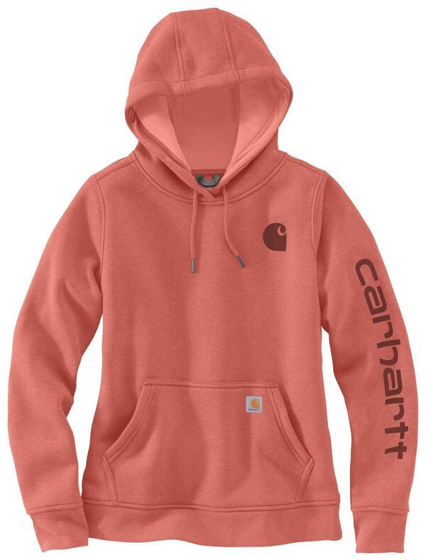 カーハート レディース アウター パーカー・スウェット グラフィック Carhartt Womens Clarksburgraphic Sleeve Hoodie Dusty Cedar Heather ヘザー 8,266円