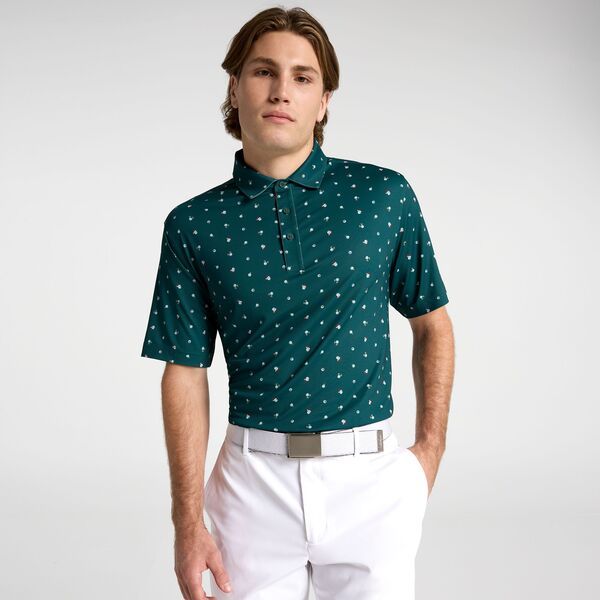 ウォルターヘーゲン メンズ トップス ポロシャツ プリント Walter Hagen Mens Performance 11 Holiday Print Golf Polo Santa Hat Convo Green グリーン