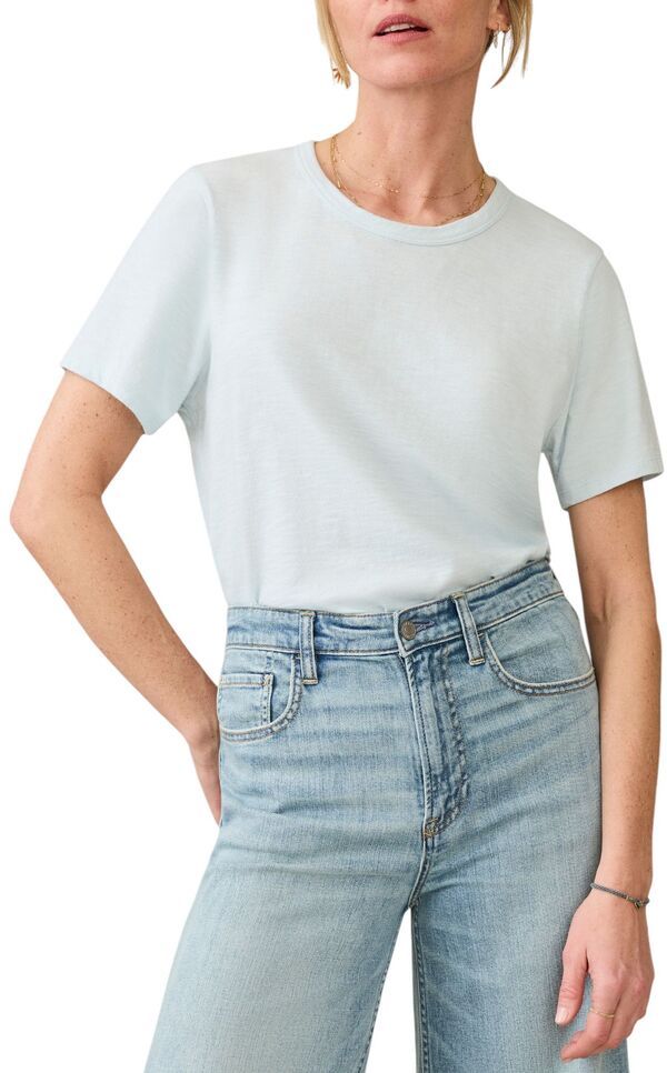 ファレティ レディース トップス Tシャツ Faherty Womensunwashed Short Sleeve Crew TShirt Sky